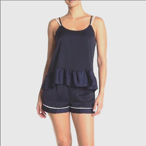 Nordstrom Room Service Navy Blue Short Pajama Set Sz S